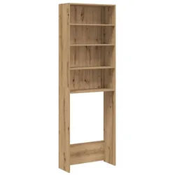 vidaXL Badregal NA Waschmaschinenregal Artisan-Eiche 64x24x190 cm braun