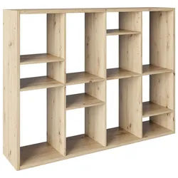 Mid.you Regal , Eiche Artisan , Holzwerkstoff , 4 Fächer , 113x147x34 cm , Fsc , erweiterbar, Beimöbel erhältlich, in verschiedenen Größen erhältlich , Wohnzimmer, Regale, Bücherregale