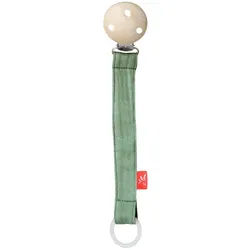 kikadu Schnullerbefestigung Schnullerkette Musselin Olive, (1-tlg), modern und nachhaltig