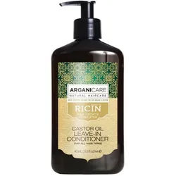 Arganicare - Rizinusöl-Leave-In-Conditioner für alle Haartypen – Argan und Rizinus Flüssigkeit 400 ml