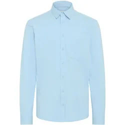 Langarmhemd BLEND "Langarmhemd BHAlo", Herren, Gr. M, N-Gr, blau (blau bell), Obermaterial: 96% Baumwolle CO. 4% Elasthan EL., Hemden