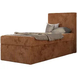 MKS Jugendbett Tilio 90/200 - Orange - H3 - Rechts Seite , Textil , Rechteckig , 90x200 cm , Oeko-Tex® , Babymöbel & Kindermöbel, Kinderzimmer & Jugendzimmer, Kinderbetten, Kinderbetten & Jugendbetten