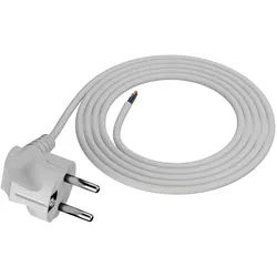 Anschlusskabel 1,5m mit Winkelstecker Uni-Schuko 250V 16A 3x1 mm2 OMY PP-50 Weiß W-97165