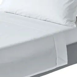 Homescapes Bettlaken ohne Gummizug, Ägyptische Baumwolle, Fadendichte 200 , Weiß , Textil , Rechteckig , 270x300 cm , Oeko-Tex® , Heimtextilien, Bettwäsche & Leintücher, Leintücher, Bettlaken