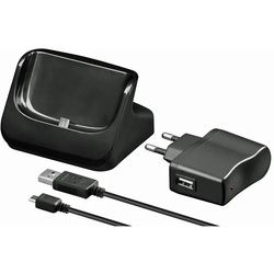 USB Dockingstation schwarz passend für Samsung Galaxy S3 Handy