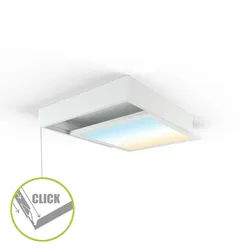 LED Panel Aufbaurahmen Click 30x30cm weiß Aufputz Montagerahmen