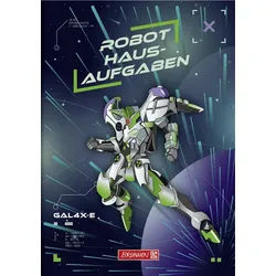 BRUNNEN Schulheft Aufgabenheft A5 48Bl. Robot Hero