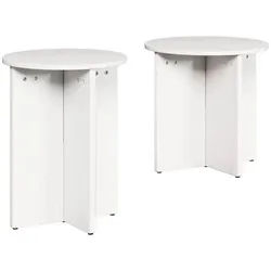 vidaXL Couchtisch Couchtisch 2 pcs Weiß (2-St) weiß