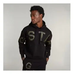 G-Star für Herren. D25530-D733-6484 Sweatshirt Embro Print Lose schwarz (XS), Lässig, Bio-Baumwolle, Nachhaltig