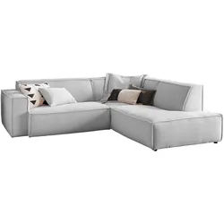 ECKSOFA SAMU Hellgrau Cord