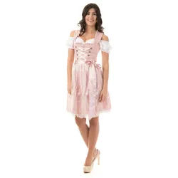 Trachtl Dirndl DIRNDL TRACHTENKLEID DAMEN NICOLE IN ROSA 3.TLG 38 rosa 38
