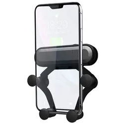 Omega Smartphone-Halterung OUCHAVS, (bis 6.5 Zoll, Gravity Halter 360° Kugelgelenk Fünf Punkt Halt Silikonpads 64 g) schwarz