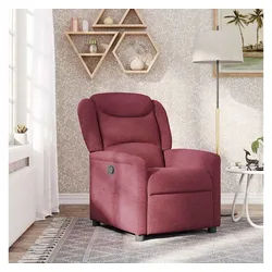 vidaXL Relaxsessel, Relaxsessel Weinrot Stoff