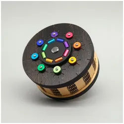 ROMBOL Denkspiele Spiel E-BOX - eine ganz besondere Trickbox, Geschenkbox, Holzpuzzle