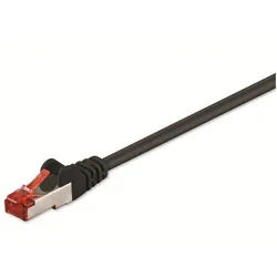 Goobay GOOBAY CAT.6 Netzwerkkabel, S/FTP, PIMF, CU, LSZH, schwarz, 0,5 m Netzwerkkabel