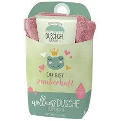 La Vida Handtuch Duschgel Pflegedusche Wellness-Dusche für Dich Geschenkset inkl grün