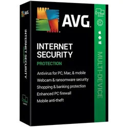 AVG Internet Security 2025 | 10 Geräte / 1 Jahr | Multi Device | Sofortdownload + Produktschlüssel