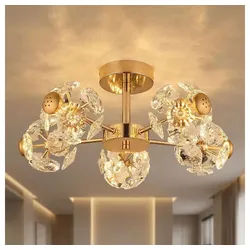 GLOBO LIGHTING LED Deckenleuchte, LED-Leuchtmittel fest verbaut, Warmweiß, Deckenleuchte LED Deckenlampe Wohnzimmerlampe Metall Gold