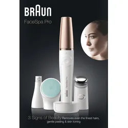 Braun Gesichtsepilierer »FaceSpa Pro 913« Braun weiß/bronze