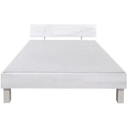 Carryhome Bett , Weiß , Holz , Buche , massiv , 140x200 cm , in verschiedenen Größen erhältlich , Schlafzimmer, Komplette Schlafzimmer und Serien, Schlafzimmerserien