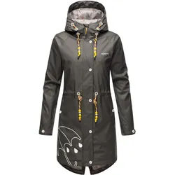 Outdoorjacke MARIKOO "Dancing Umbrella" Gr. L, grau (anthrazit) Damen Jacken Outdoorjacken mit einer großen Kapuze