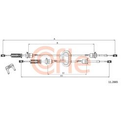 COFLE Schaltseil für Opel Movano A Nissan Interstar Renault Master II