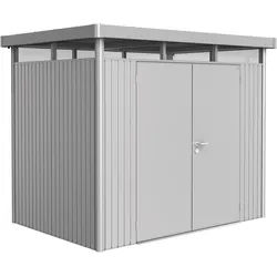 Biohort Gerätehaus HighLine mit Doppeltür-silber-metallic-H 2