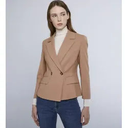 Marella für Damen. 2423046101200 Brauner Themenblazer (44), Lässig, Party, Klassisch, Polyester