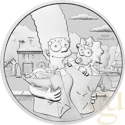 1 Unze Silbermünze Tuvalu The Simpsons - Marge & Maggie 2021