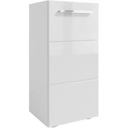 Mid.you Unterschrank , Weiß, Weiß Hochglanz , Kunststoff , 1 Fächer , 34x72x31 cm , stehend , Badezimmer, Badmöbel, Unterschränke