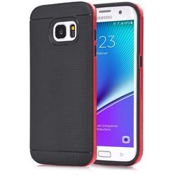 Cover für Samsung Galaxy S7 Edge - Schwarz / Rot