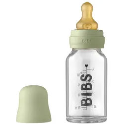Bibs Babyflasche aus Glas 110 ml Vollständiges Set Sage 0m+