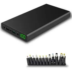 XORO MPB 3000 Mobile Powerbank, 30.000mAh Li-Ionen Technologie, USB 2.0 und USB 3.0 Anschluss, TYP-C Anschluss, 12/16/19 Volt Anschluss, Statusanzeige