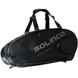 Solinco Racketbag Tour Team Blackout (Schlägertasche, 2 Hauptfächer, Thermofach) schwarz 6er