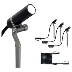 Paulmann Gartenleuchte Paulmann Plantini 94156 Beleuchtungssystem Plug & Shine LED-Gartenstr grau