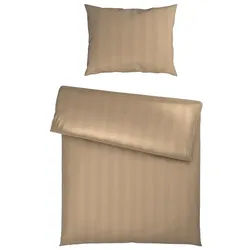 Bettwäsche Xenia Streif Beige ca. 140x200cm