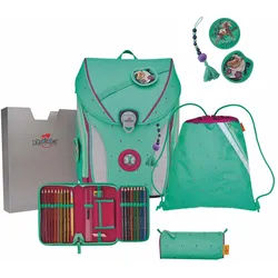 DerDieDas ErgoFlex MAX Schulrucksack-Set 5-teilig mit Sportbeutel Peppermint Pony
