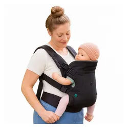 ibettertec Babytrage Babytrage 4-in-1 Trage-Ergonomisch für Neugeborene und ältere Babys, Babytrage,Marsupi Babytrage,Rookie Babytrage schwarz
