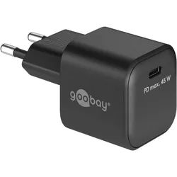 Goobay USB-CTM PD Schnellladegerät Nano (45 W) schwarz - 1x USB-CTM-Anschluss (Power Delivery) - schwarz