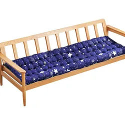 Zyronn Liegenauflage Auflage Gartenliege 170x53x8 cm, Atmungsaktiv Schaukelstuhl Auflage, Gartenstuhlauflagen mit Bändern für Sonnenliege & Gartenmöbel blau