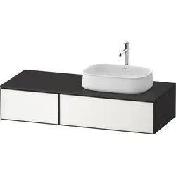 Duravit Zencha Konsolenwaschtischunterbau wandhängend Weiß & Graphit n/a & Supermatt 1300x550x281 mm ZE4817064800000