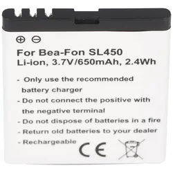 Akku passend für Bea-Fon SL450, SL560 3,7 Volt 900mAh