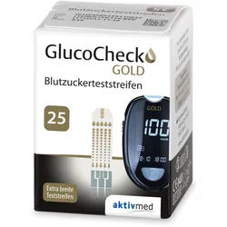 GlucoCheck Gold Blutzuckerteststreifen Teststreifen 25 St Unisex