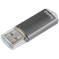 Hama USB-Stick "Laeta", USB 2.0, 16 GB, 10MB/s, Grau USB-Stick (Lesegeschwindigkeit 10 MB/s) grau