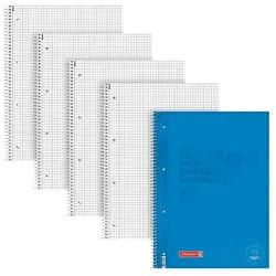 Brunnen 5x Collegeblöcke »Student Colour Code« A4 kariert 5 x 5 mm blau