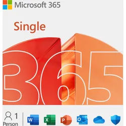 Microsoft 365 Single [1 Benutzer / 1 Jahr / 1 TB OneDrive]