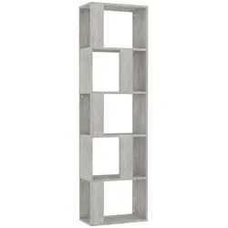 vidaXL Bücherregal NA Bücherregal Raumteiler Betongrau 45x24x159 cm Spanplatte grau