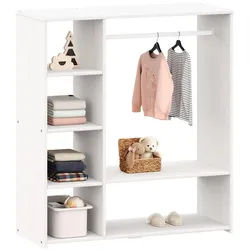 Idimex Kinderschrank Rafael , Weiß , Holz , Kiefer , Vintage , 105x114x40 cm , FSC Mix , Babymöbel & Kindermöbel