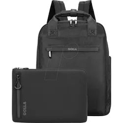GOLLA 76463 - Laptop Rucksack 15.6'' mit Sleeve 14'' als Set in black