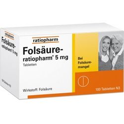 FOLSÄURE-RATIOPHARM 5 mg Tabletten 100 St